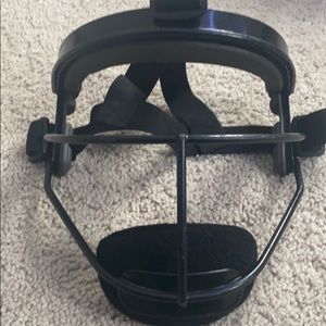 black softball face guard